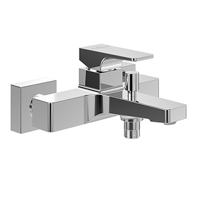 Villeroy and Boch Architectura Square Wall Mounted Bath Shower Mixer - Chrome