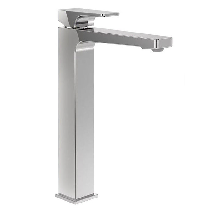 Villeroy and Boch Architectura Tall Chrome Square Single Lever Basin Mixer with Pop Up Waste