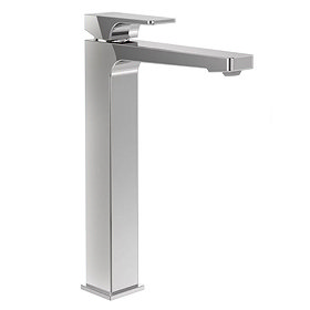 Villeroy and Boch Architectura Tall Chrome Square Single Lever Basin Mixer with Pop Up Waste