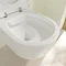 Villeroy and Boch Arto DirectFlush Rimless Wall Hung Toilet w/ Soft Close Seat - 4657HR01  Profile L