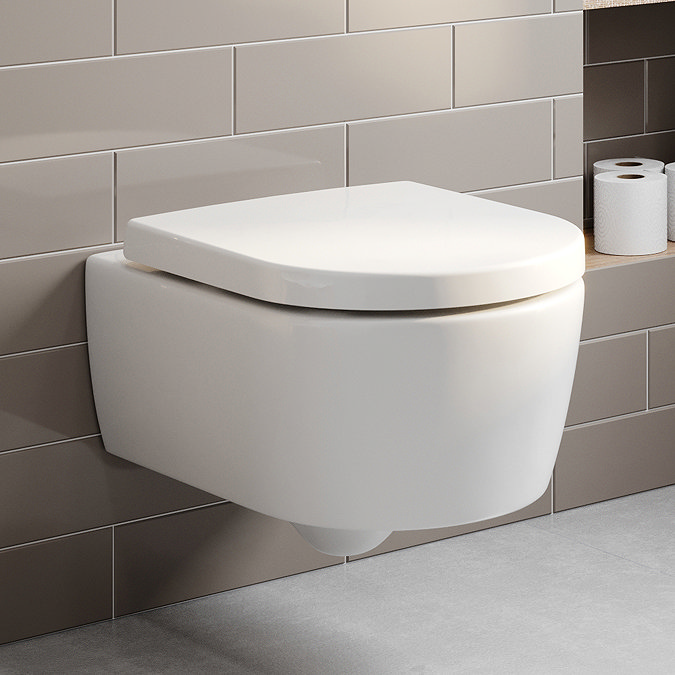 Villeroy and Boch Arto DirectFlush Rimless Wall Hung Toilet w/ Soft Close Seat - 4657HR01 Large Imag