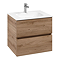 Villeroy and Boch Arto Oak Kansas 600mm Wall Hung 2-Drawer Vanity Unit