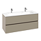 Villeroy and Boch Arto Sand Grey Matt 1200mm Wall Hung 2-Drawer Vanity Unit