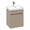 Villeroy and Boch Arto Sand Grey Matt 450mm Wall Hung 1-Drawer Vanity Unit