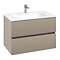 Villeroy and Boch Arto Sand Grey Matt 800mm Wall Hung 2-Drawer Vanity Unit