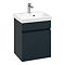 Villeroy and Boch Arto Satin Grey 450mm Wall Hung 1-Drawer Vanity Unit