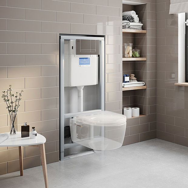 Villeroy and Boch ArtoVipro Toilet + Concealed WC Cistern with Wall Hung Frame  Profile Large Image