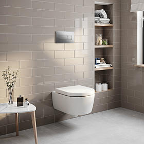 Villeroy & Boch Viconnect Pro Toilet Frame with Chrome Flush Plate + Avento Wall Hung Toilet