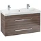 Villeroy and Boch Avento Arizona Oak 1000mm Wall Hung 2-Drawer Double Vanity Unit Large Image
