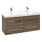 Villeroy and Boch Avento Arizona Oak 1200mm Wall Hung 4-Drawer Double Vanity Unit Large Image