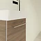 Villeroy and Boch Avento Arizona Oak 360mm Wall Hung Vanity Unit with Left Bowl Basin  In Bathroom L
