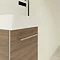Villeroy and Boch Avento Arizona Oak 360mm Wall Hung Vanity Unit with Left Bowl Basin In Bathroom L
