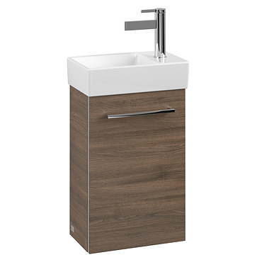 Villeroy and Boch Avento Arizona Oak 360mm Wall Hung Vanity Unit with Left Bowl Basin  Profile Large