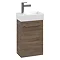 Villeroy and Boch Avento Arizona Oak 360mm Wall Hung Vanity Unit with Right Bowl Basin Large Image