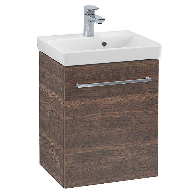 Villeroy and Boch Avento Arizona Oak 450mm Wall Hung 1-Door Vanity Unit Large Image