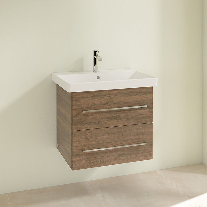 Villeroy and Boch Avento Arizona Oak 600mm Wall Hung 2-Drawer Vanity Unit  Profile Large Image