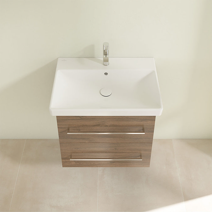 Villeroy and Boch Avento Arizona Oak 600mm Wall Hung 2-Drawer Vanity Unit  Standard Large Image