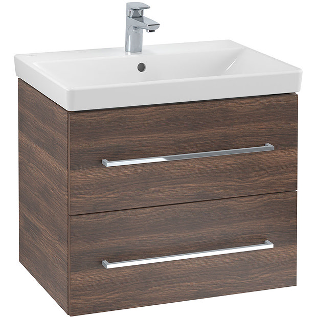 Villeroy and Boch Avento Arizona Oak 650mm Wall Hung 2Drawer Vanity Unit
