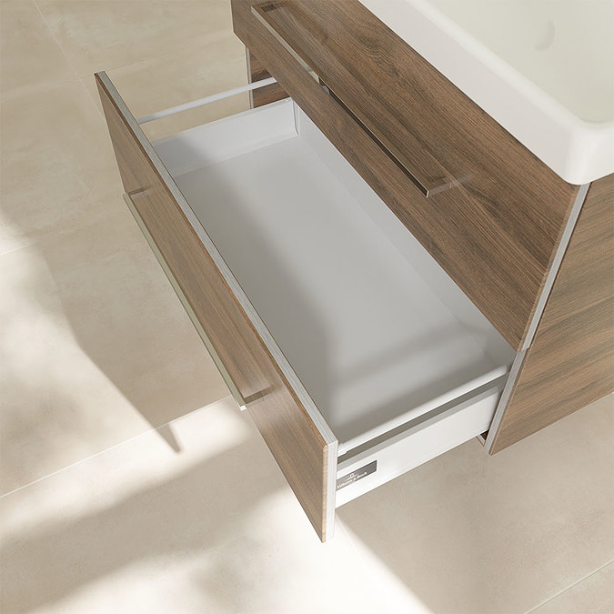 Villeroy and Boch Avento Arizona Oak 800mm Wall Hung 2-Drawer Vanity Unit  additional Large Image