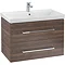 Villeroy and Boch Avento Arizona Oak 800mm Wall Hung 2-Drawer Vanity Unit Large Image