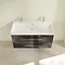 Villeroy and Boch Avento Crystal Black 1000mm Wall Hung 2-Drawer Double Vanity Unit Standard Large