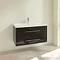 Villeroy and Boch Avento Crystal Black 1000mm Wall Hung 2-Drawer Vanity Unit  Profile Large Image