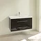 Villeroy and Boch Avento Crystal Black 1000mm Wall Hung 2-Drawer Vanity Unit Profile Large Image