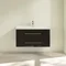 Villeroy and Boch Avento Crystal Black 1000mm Wall Hung 2-Drawer Vanity Unit Feature Large Image