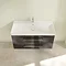 Villeroy and Boch Avento Crystal Black 1000mm Wall Hung 2-Drawer Vanity Unit Newest Large Image