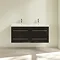 Villeroy and Boch Avento Crystal Black 1200mm Wall Hung 4-Drawer Double Vanity Unit  Feature Large I