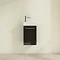 Villeroy and Boch Avento Crystal Black 360mm Wall Hung Vanity Unit with Right Bowl Basin  Feature La