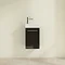 Villeroy and Boch Avento Crystal Black 360mm Wall Hung Vanity Unit with Right Bowl Basin Feature La