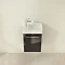 Villeroy and Boch Avento Crystal Black 360mm Wall Hung Vanity Unit with Right Bowl Basin Standard L