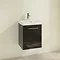 Villeroy and Boch Avento Crystal Black 450mm Wall Hung 1-Door Vanity Unit Profile Large Image