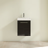 Villeroy and Boch Avento Crystal Black 450mm Wall Hung 1-Door Vanity Unit  Feature Large Image