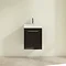 Villeroy and Boch Avento Crystal Black 450mm Wall Hung 1-Door Vanity Unit Feature Large Image