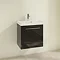 Villeroy and Boch Avento Crystal Black 550mm Wall Hung 1-Drawer Vanity Unit Profile Large Image