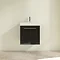 Villeroy and Boch Avento Crystal Black 550mm Wall Hung 1-Drawer Vanity Unit Feature Large Image