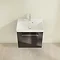 Villeroy and Boch Avento Crystal Black 550mm Wall Hung 1-Drawer Vanity Unit Standard Large Image