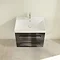Villeroy and Boch Avento Crystal Black 650mm Wall Hung 2-Drawer Vanity Unit Standard Large Image