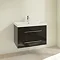 Villeroy and Boch Avento Crystal Black 800mm Wall Hung 2-Drawer Vanity Unit Profile Large Image