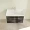 Villeroy and Boch Avento Crystal Black 800mm Wall Hung 2-Drawer Vanity Unit  Newest Large Image