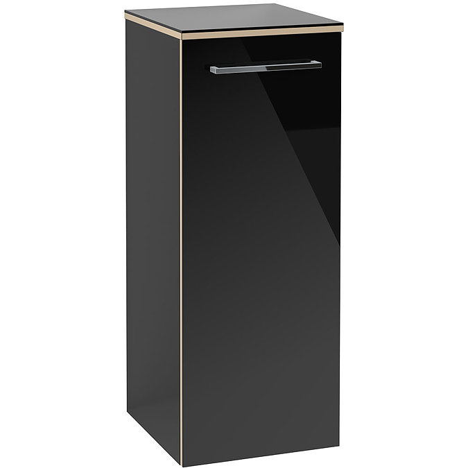 Villeroy and Boch Avento Crystal Black Wall Hung Side Cabinet Large Image