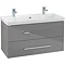 Villeroy and Boch Avento Crystal Grey 1000mm Wall Hung 2-Drawer Vanity Unit Large Image