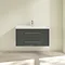 Villeroy and Boch Avento Crystal Grey 1000mm Wall Hung 2-Drawer Vanity Unit  Feature Large Image