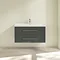 Villeroy and Boch Avento Crystal Grey 1000mm Wall Hung 2-Drawer Vanity Unit Feature Large Image