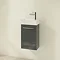 Villeroy and Boch Avento Crystal Grey 360mm Wall Hung Vanity Unit with Left Bowl Basin Profile Larg