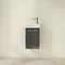 Villeroy and Boch Avento Crystal Grey 360mm Wall Hung Vanity Unit with Left Bowl Basin Feature Larg