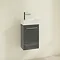 Villeroy and Boch Avento Crystal Grey 360mm Wall Hung Vanity Unit with Right Bowl Basin Profile Lar
