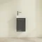 Villeroy and Boch Avento Crystal Grey 360mm Wall Hung Vanity Unit with Right Bowl Basin Feature Lar
